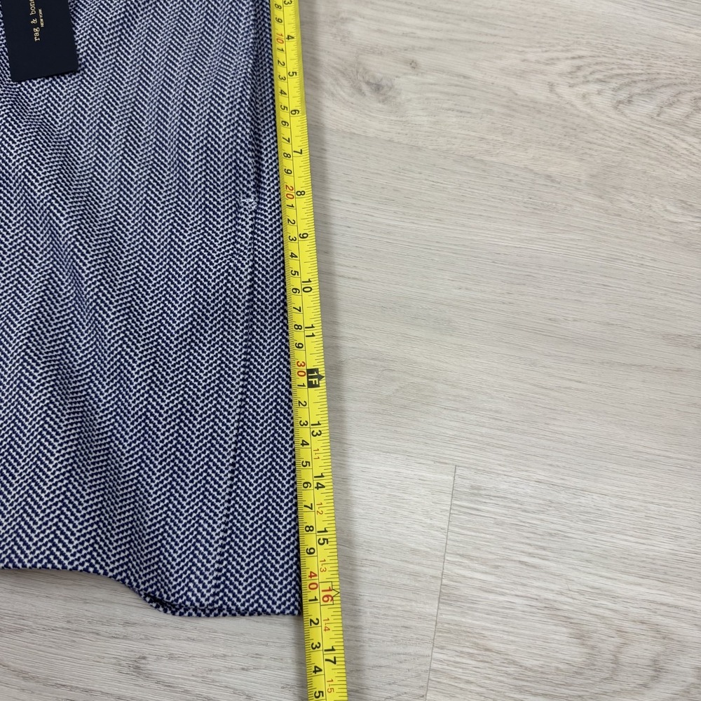 Rag & Bone Elvy Chevron Shorts Womens 10 Navy $298 - Picture 12 of 12
